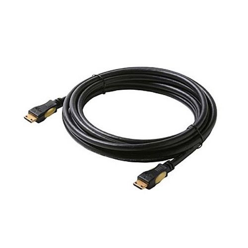 Steren 516-403BK 3' FT HDMI Cable Type C Male to Type C 1.3A Mini 19 Pin Gold Video High Speed 1.3 1080P Category 2 Black Digital HDTV Gold Series Certified Approved Multi-Media Interface Interconnect with Gold Connectors, Part # 516403-BK