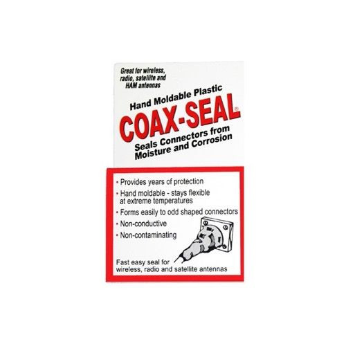 Coax-Seal 104-36 Case of 36 Rolls of 1/2" Inch x 60" Inch 3/32" Thick Hand Moladable Black Mastic Plastic Tape 36 Rolls Seals Coax Fittings Universal Waterproof Non-Conducting Roll Wire Wrap