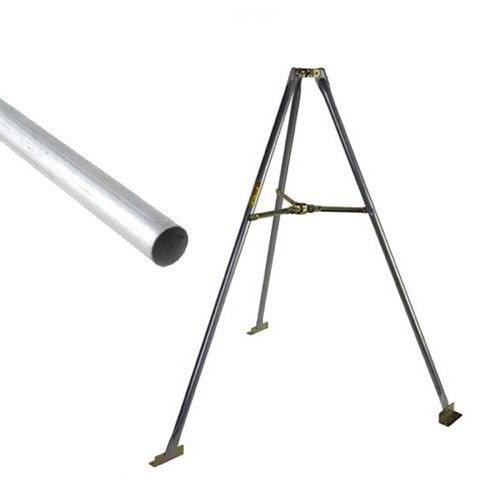 Eagle 5' FT Tripod Mount Satellite Antenna with 1.66 Inch to 2 Inch O.D Mast with Eagle Antenna Dish Mast Pipe 1.66" to 2" OD 1 5/8" x 33" Inch Galvanized Pipe Dish 500 18 GA Satellite Antenna Post Tube Ground Level Mounting Off-Air Outdoor Digital