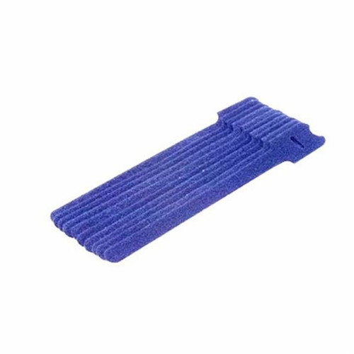 Eagle 8 Inch Hook and Loop 10 Pack Self Gripping Strip Ties Blue Keep Cables Manageable Reusable Over and Over Will Not Crimp Cables Velcro Easy Lock Straps Telephone Cat 5e Data Line Organizer, Part # 400858-BK