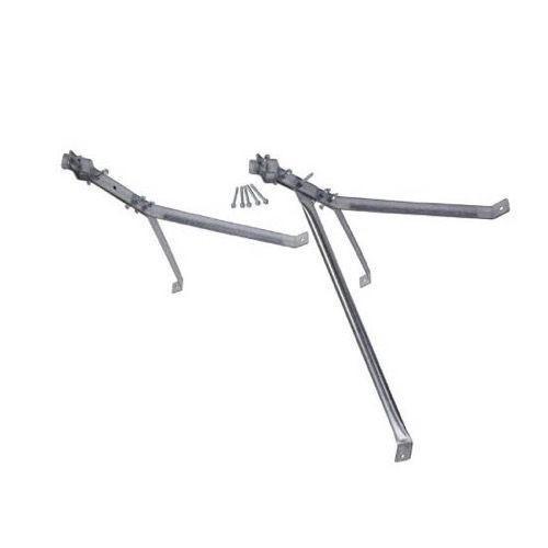 Eagle EZ 30-24 24" Inch Wall Mount Antenna Mast One Pair Galvanized Heavy Duty Steel Bracket Y Style With Support Leg Pipe Size Up To 1-1/2"