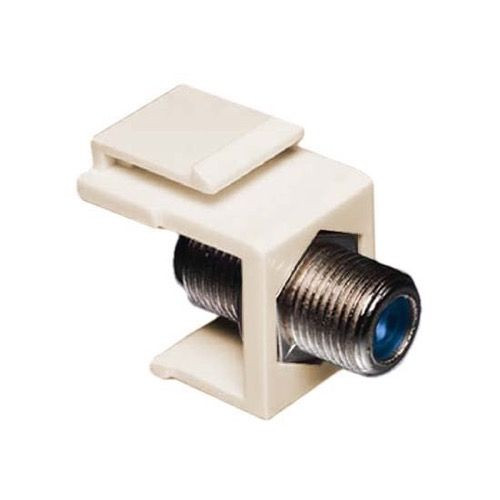 Eagle F to F Keystone Jack Insert 3 GHz Light Almond F81 Connector Female to Female Coaxial Connector  RG59 RG6 High Frequency F-81 Jack Snap-In
