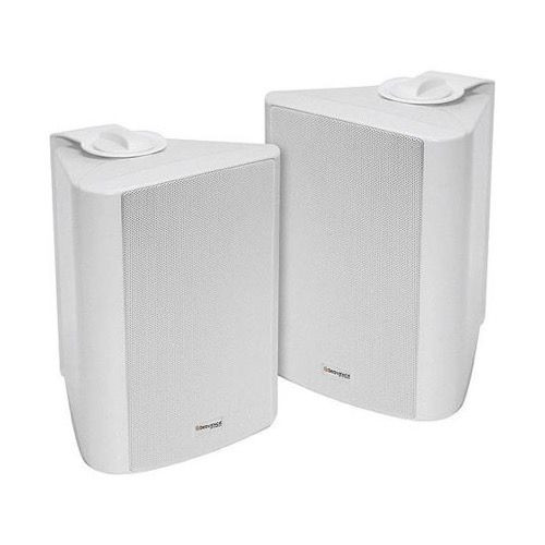 Sequence 730-350WH 5 1/4" Indoor Outdoor Weather Resistant Speakers One Pair White 100 Watt RMS Two Way By Steren