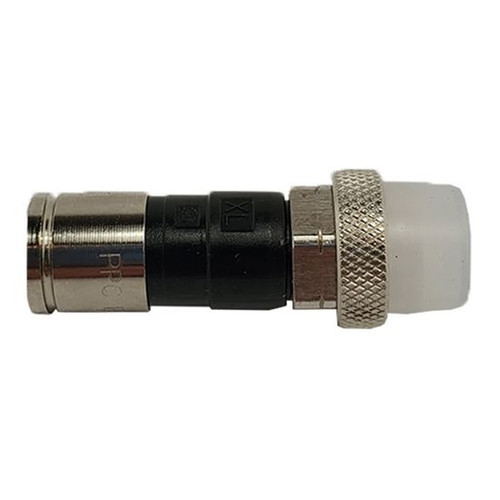 PPC EX6XLWSPLUS Long AquaTight RG6 Coaxial Compression Connector Universal Extended Body with Weather Sleeve Built Right into Fitting Black DirecTV Approved, Part # EX6XLWSPLUS