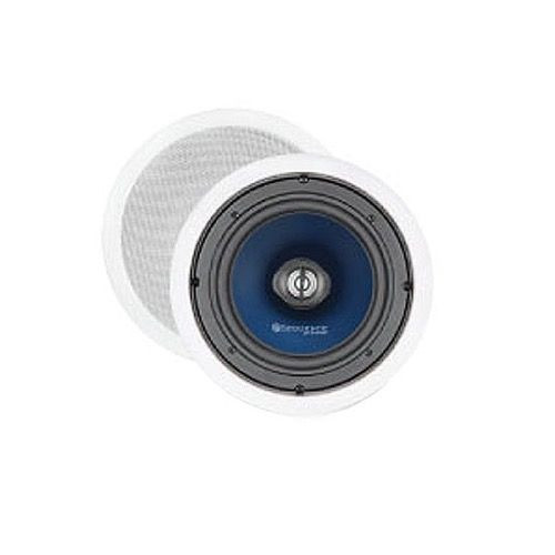 Sequence 730-203 Premier Series 8" inch Two Way Ceiling Speakers with Pivoting Tweeters, One Pair, by Steren