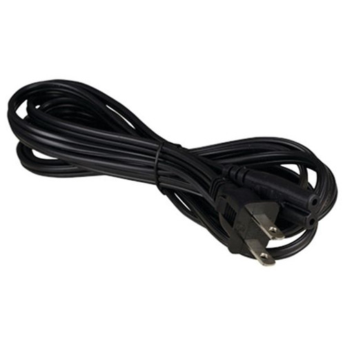 Vericom XPS10-04325 Figure 8 10' ft Power Supply Cord 2 Conductor 2 Prong Non-Polarized UL 18 AWG Black