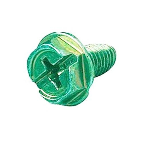 Eagle Green Hex Grounding Screw Phillips Slotted Robertson Head 10 / 32 x 38