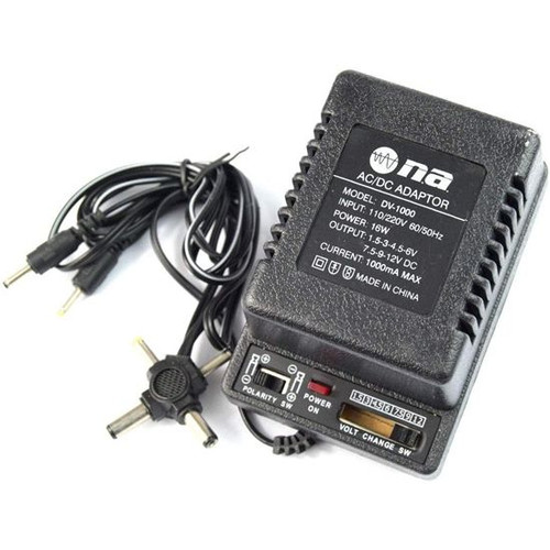 Nippon DV-1000 Power Supply 1000mA AC Adapter With Plugs Universal Switching Transformer VAC AC-DC Converter Adapter Power Supply with Switchable Output Polarity