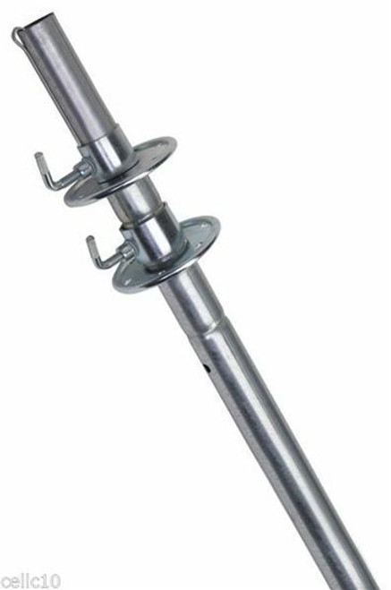 Easy Up EZ TM-20-U-95 15' FT Telescoping Antenna Mast Push Up TV UPS Shippable 18 AWG Heavy Duty Galvanized Steel 2 Section Unit With Guy Rings and Clamps