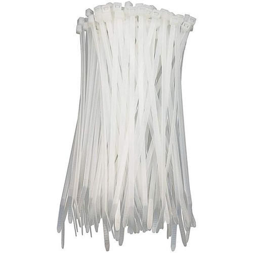 Eagle 7 Inch Cable Ties White 50 Lbs Rated 100 Bag