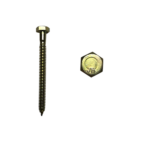 EAGLE ALPHA LAG SCREW BOLT 1/4" X 3" WITH 7/16" HEX HEAD ZINC EACH