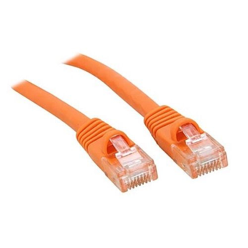 Eagle 3' FT CAT6 Patch Cord Cable Orange 24 AWG Stranded Copper UTP Snagless RJ45 Gold Flush Molded Booted 550 MHz RJ-45 Network Male to Male, Part # 308903-OR