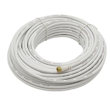 LEXX 100ft RG-6 Coaxial Cable – Dual Male F-Connectors For Satellite, HD Antenna