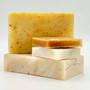 Simplici Soap: Natural & Clean. 4 Bar Variety Box. 11 oz. Citrus Peel, Eucalyptus, Peppermint, Goats Milk & Honey.