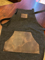 IMB Grilling Apron – Premium Leather & Denim