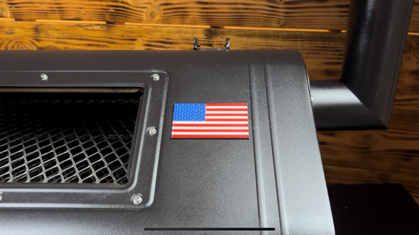 American Flag BBQ, smoker, grill emblem