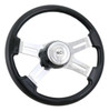 16" Steering Wheel - Black - Matching Bezel