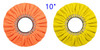 10" Orange or Yellow Airway Buffing Wheel Without Center Plate
