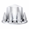 Chrome or Matte Black Pointed Rear Axle Cover With 33mm Spike Thread on Nut Cover