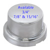 3/8" or 7/8"&15/16" Chrome Plastic Push on Flat Top Nut cover with Flange