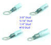 5 Pack Assorted Size Stud with 16-14 Ga., Perma-Seal Ring Terminal, Heat Shrink Insulated