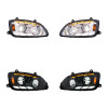 2008-17 Kenworth T660 Chrome or Black LED Headlight With Sequential Turn Signal & Position Light Bars