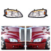 2008-17 Kenworth T660 Chrome or Black LED Headlight With Sequential Turn Signal & Position Light Bars