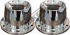 Chrome Plated Billet Aluminum Custom Front Oil Cap Cover with Dished Top (Set of 2)