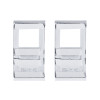 PB 579 Chrome Plastic Rocker Switch Cover Pair PB 579 Chrome Plastic Rocker Switch Cover Pair