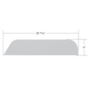 2008-2017 Freightliner Cascadia 304 Stainless Steel 6" Chop Top Window Trim - Pair