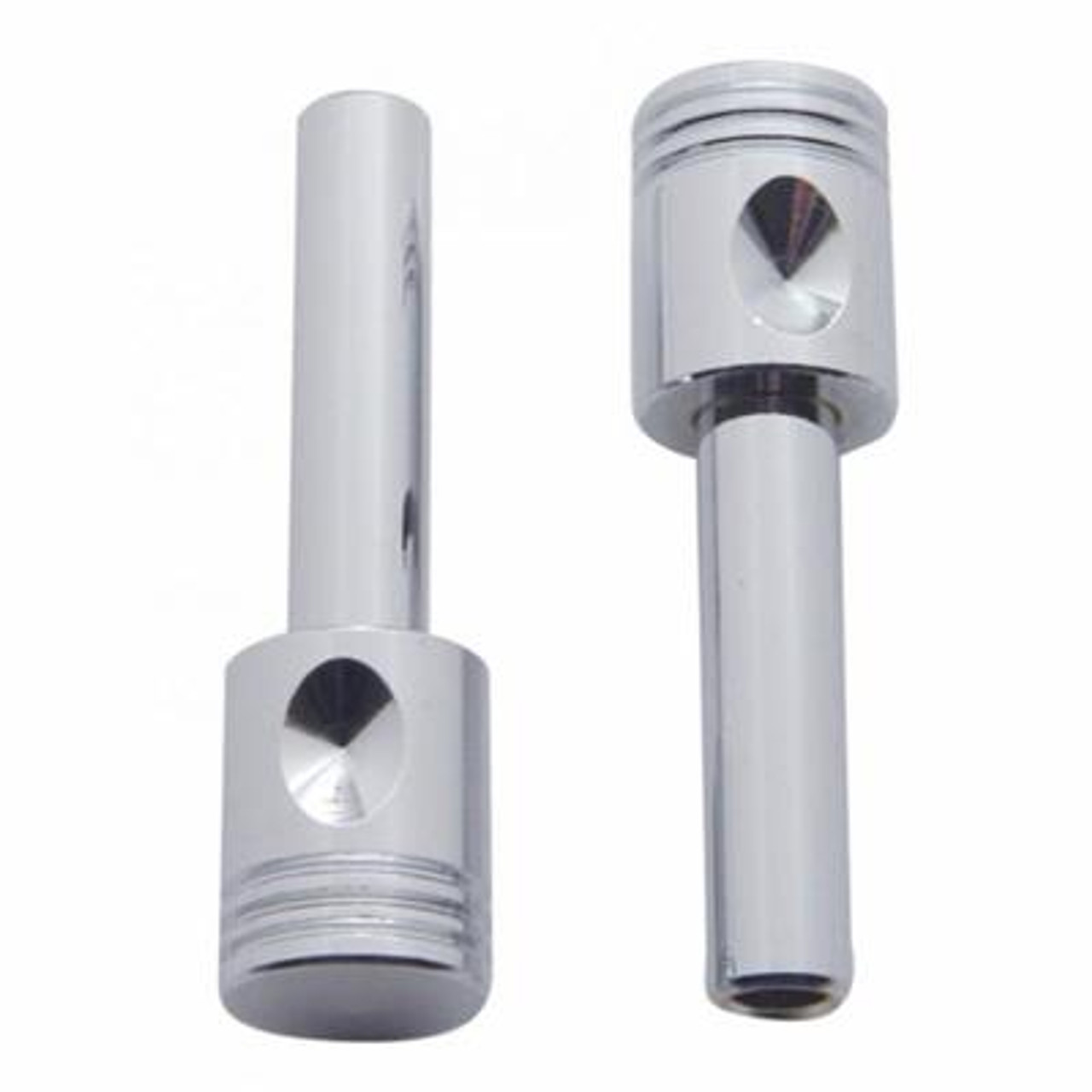 Chrome Piston Door Lock Knobs Pair