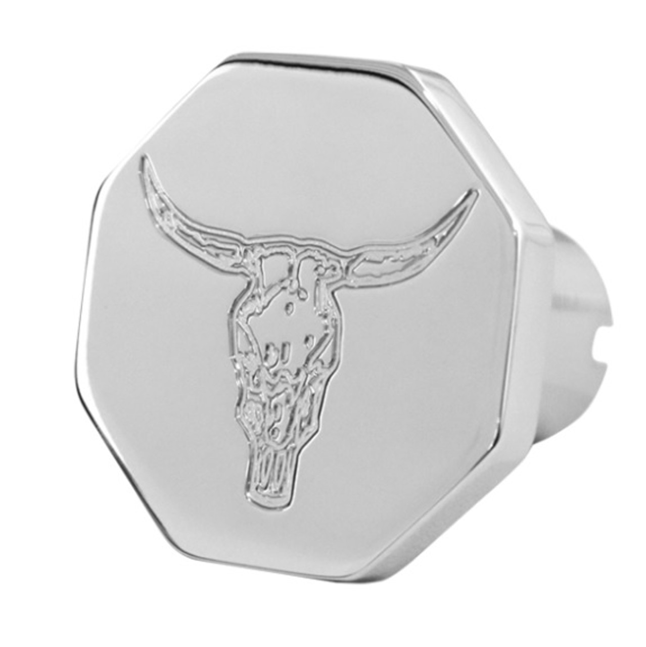 Octagon Knob - Bull Logo Chrome