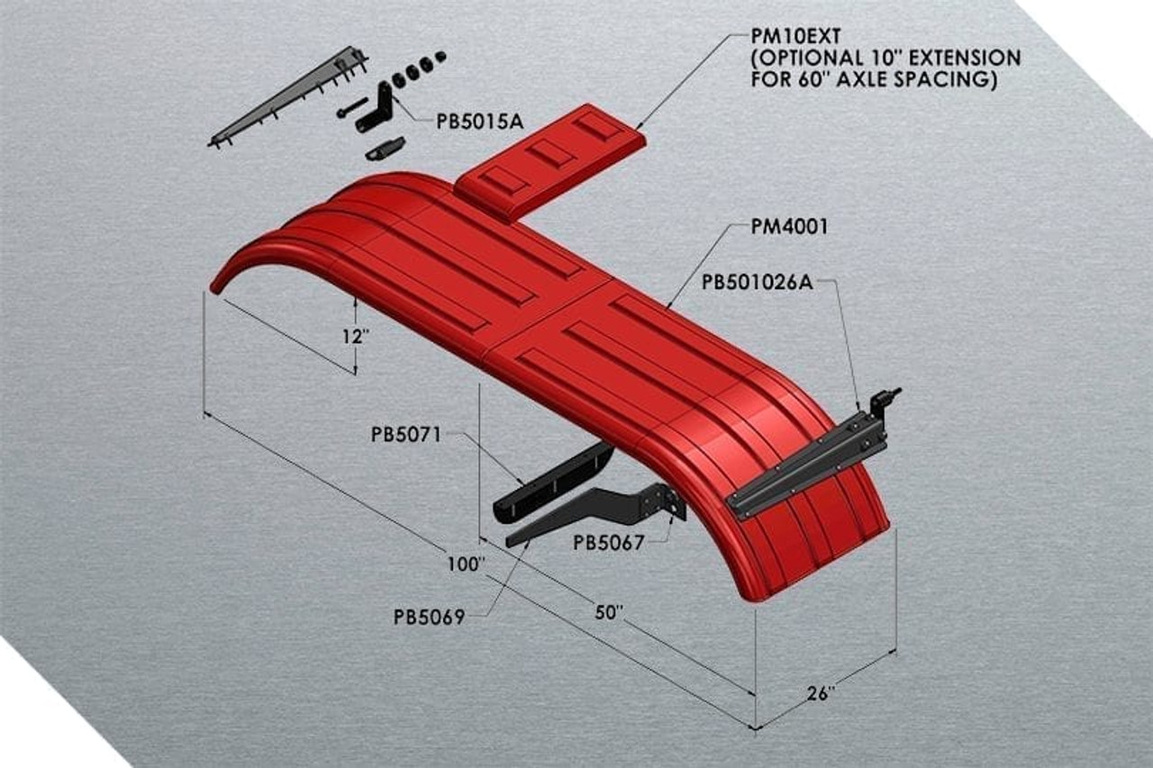 WorkHorse Full Fender Pair White