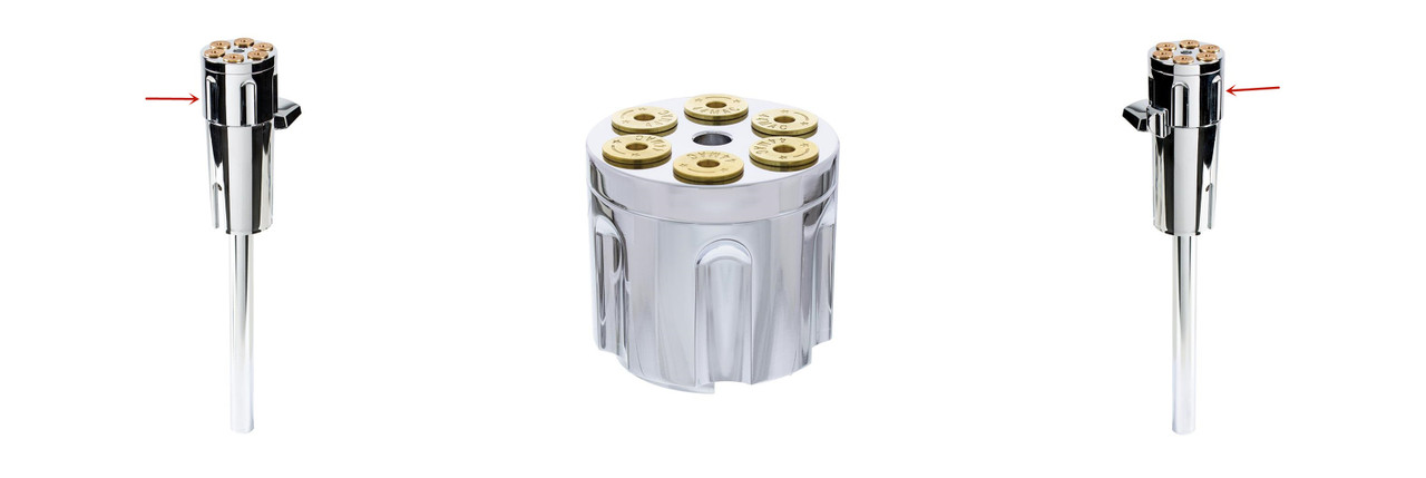 Chrome Gun Cylinder Gearshift Knob