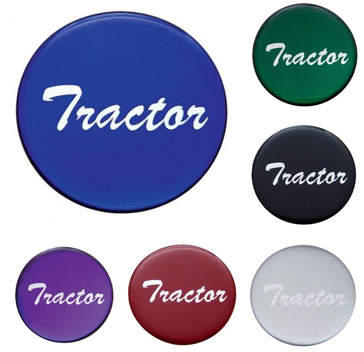 "Tractor" Glossy Air Valve Knob Sticker Only