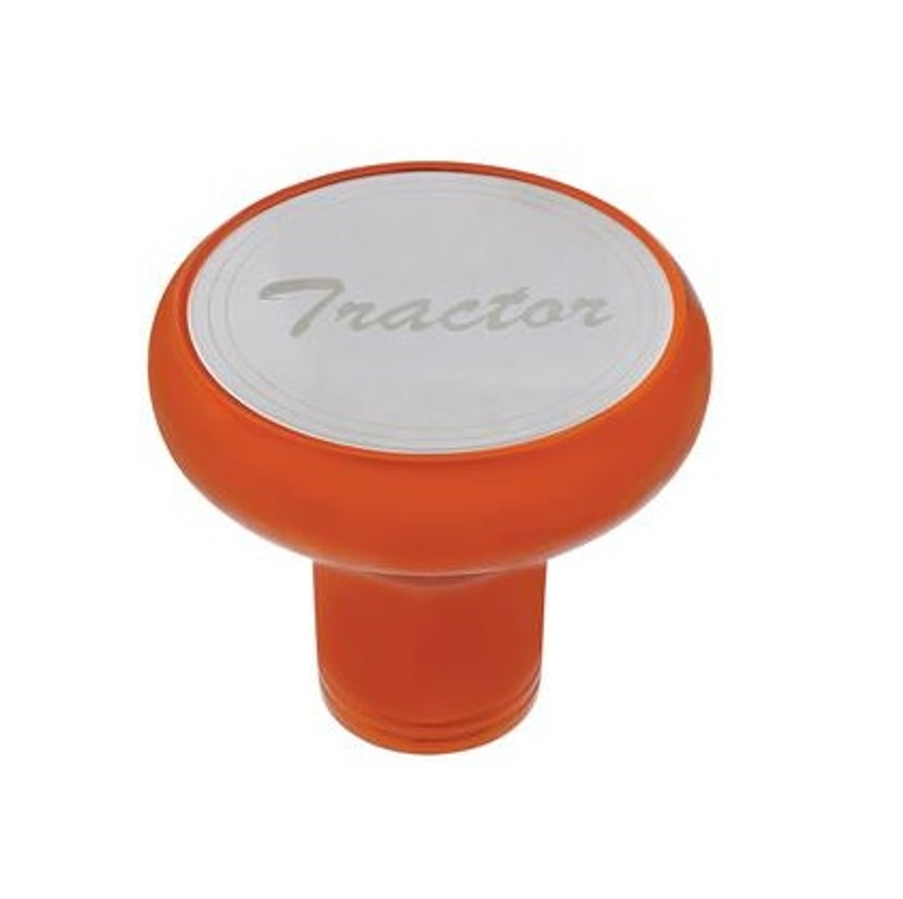 "Tractor" Deluxe Aluminum Screw-On Brake Knob w/ Stainless Plaque