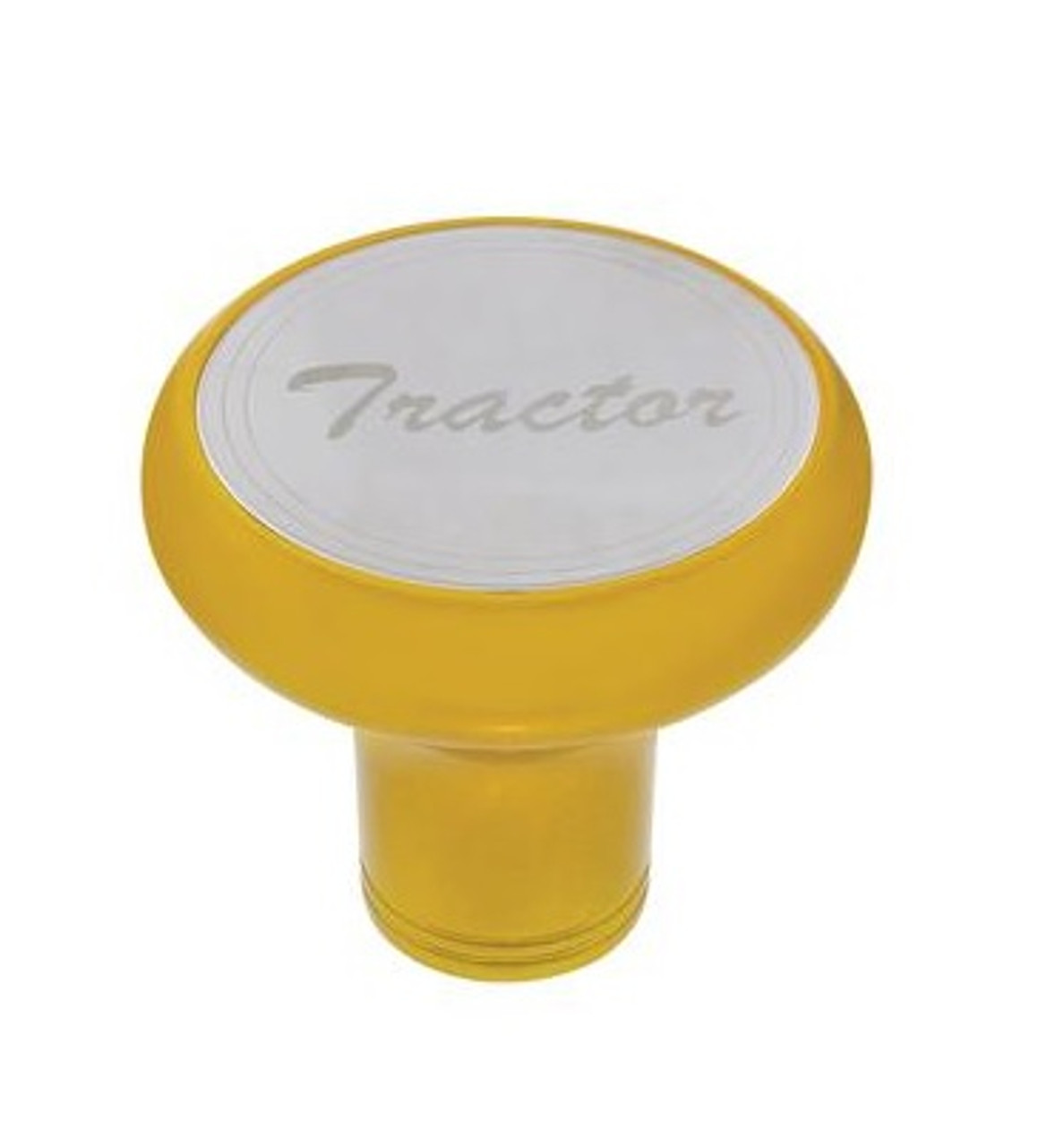 "Tractor" Deluxe Aluminum Screw-On Brake Knob w/ Stainless Plaque