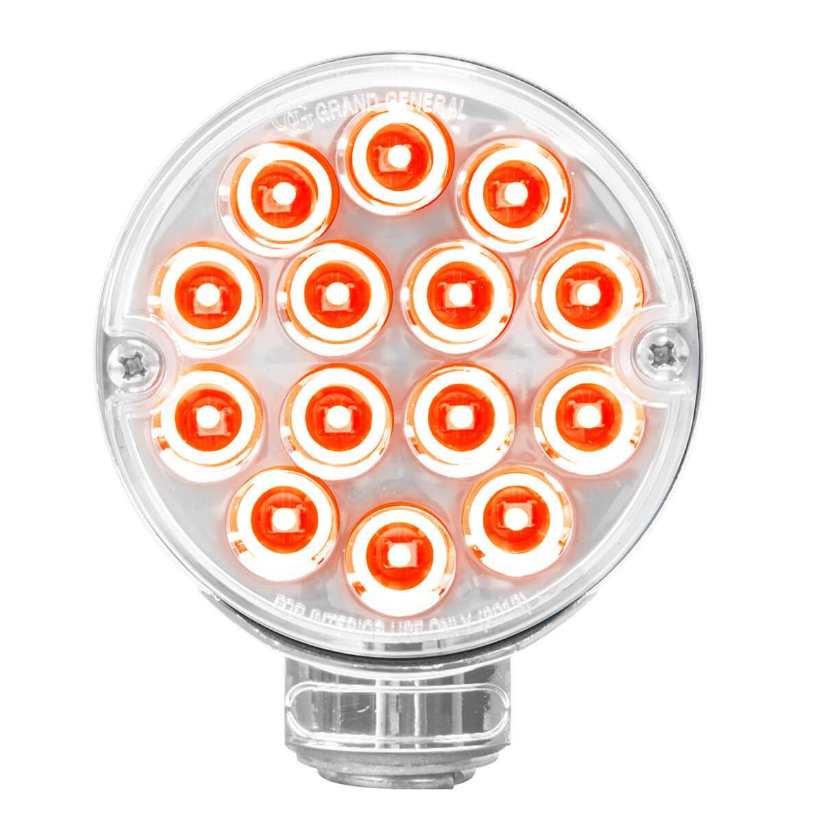 thumbnail image 2 of 4" Double Face LED Popsicle Light – Clear Lens, Red/Yellow Turn Signal – Grand General 78363 2 of 6