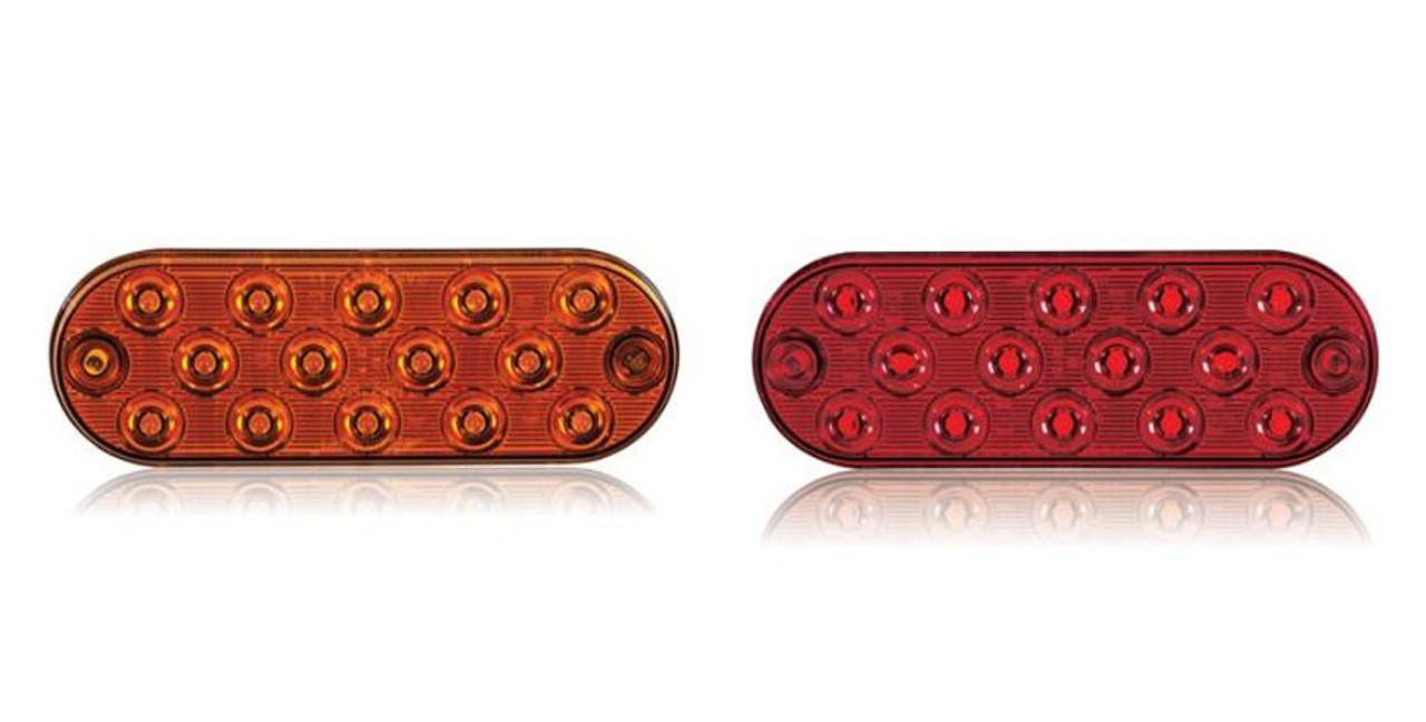 14 LED Surface Mount Thin Oval Stop, Turn & Tail Light