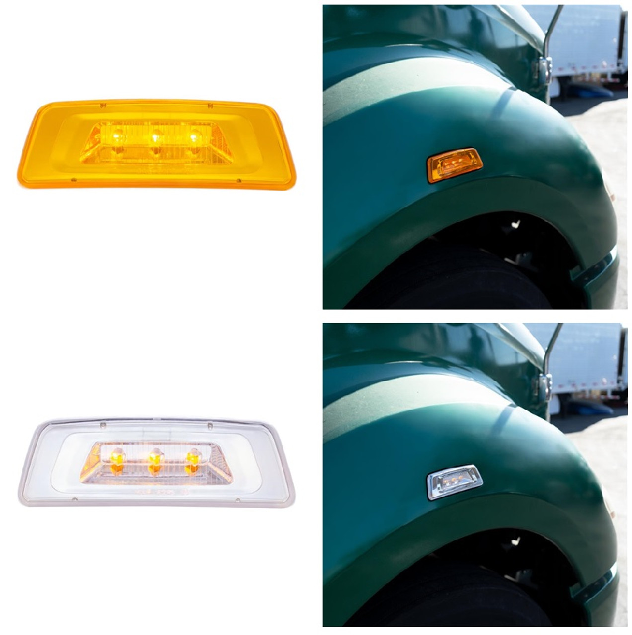Kenworth T680/T700/T880 3 LED Fender Amber Turn Signal