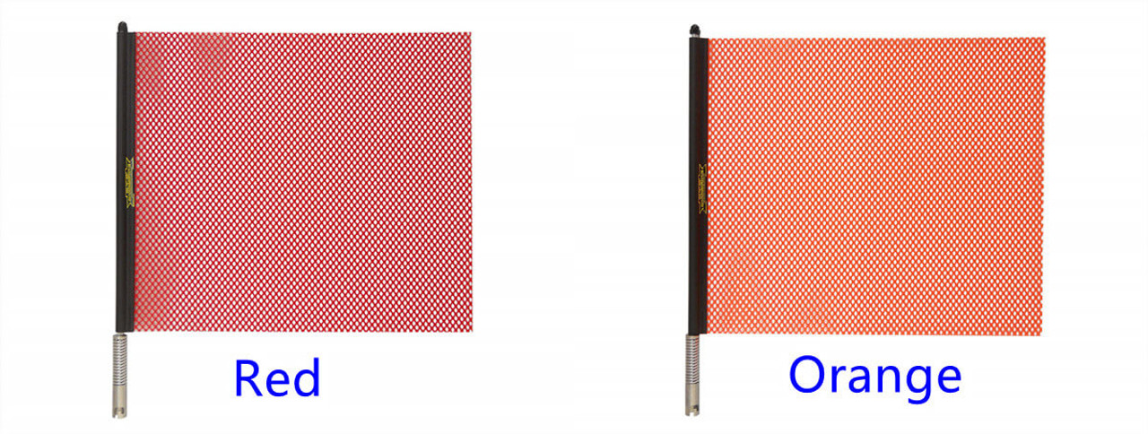 18" Red or Orange Quickmount Warning Flag Assembly