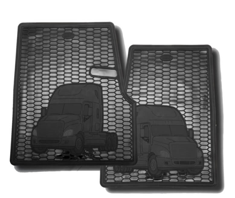 Freightliner Cascadia or Coronado Assorted Color Rubber Floor Mat Set Black