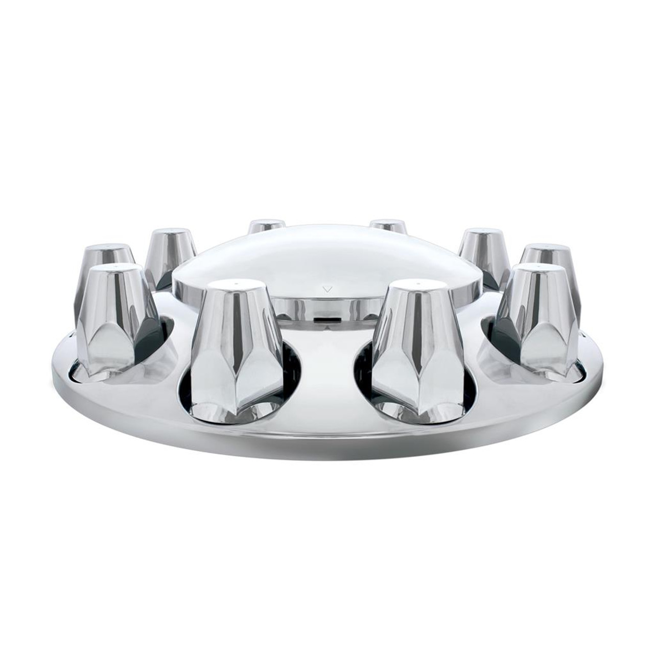 Chrome or Matte Black Dome Front Axle Cover With 33mm Thread on Nut Cover