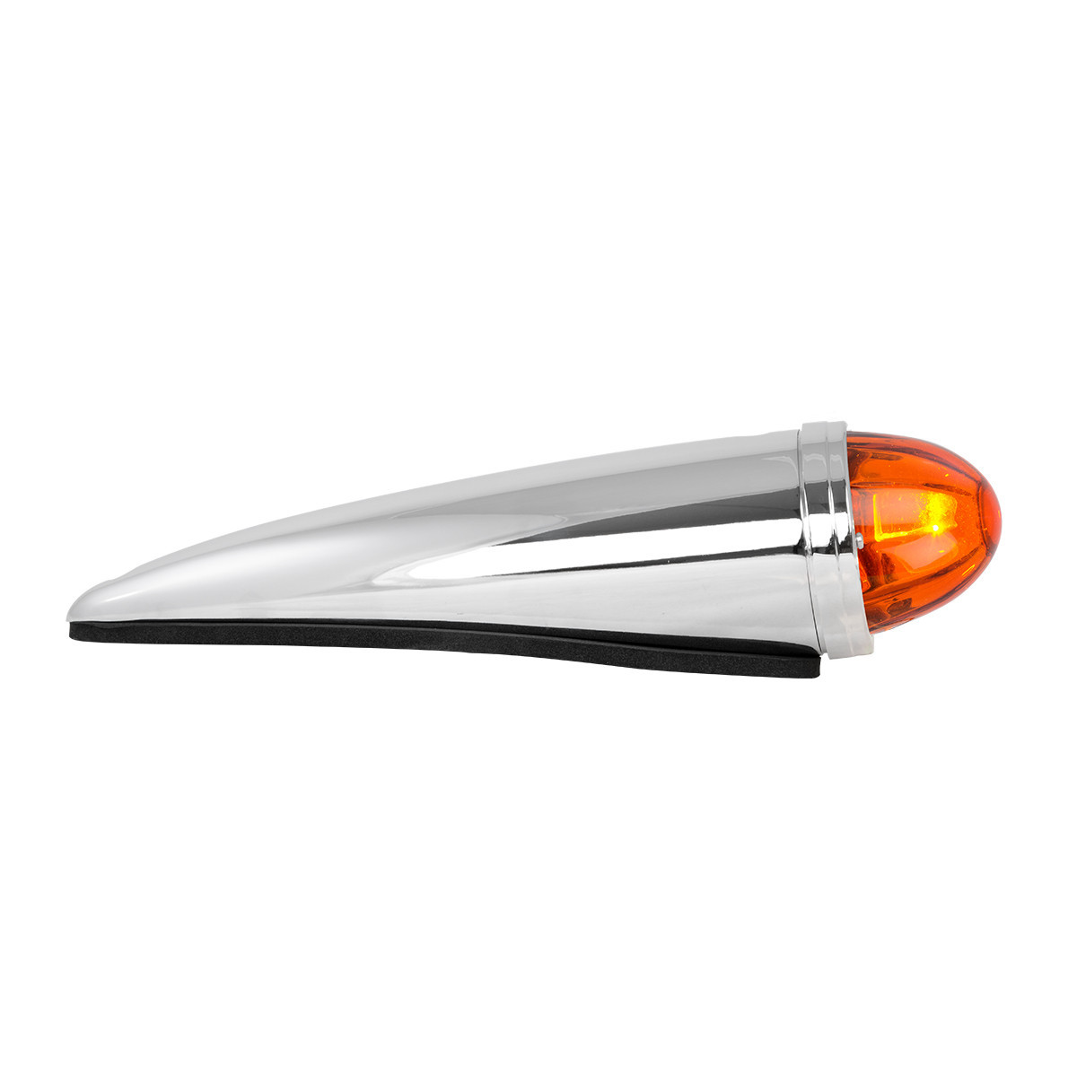Halogen (NOT LED) cab marker lights w/chrome die cast housing Dark Amber Watermelon Lens without visor