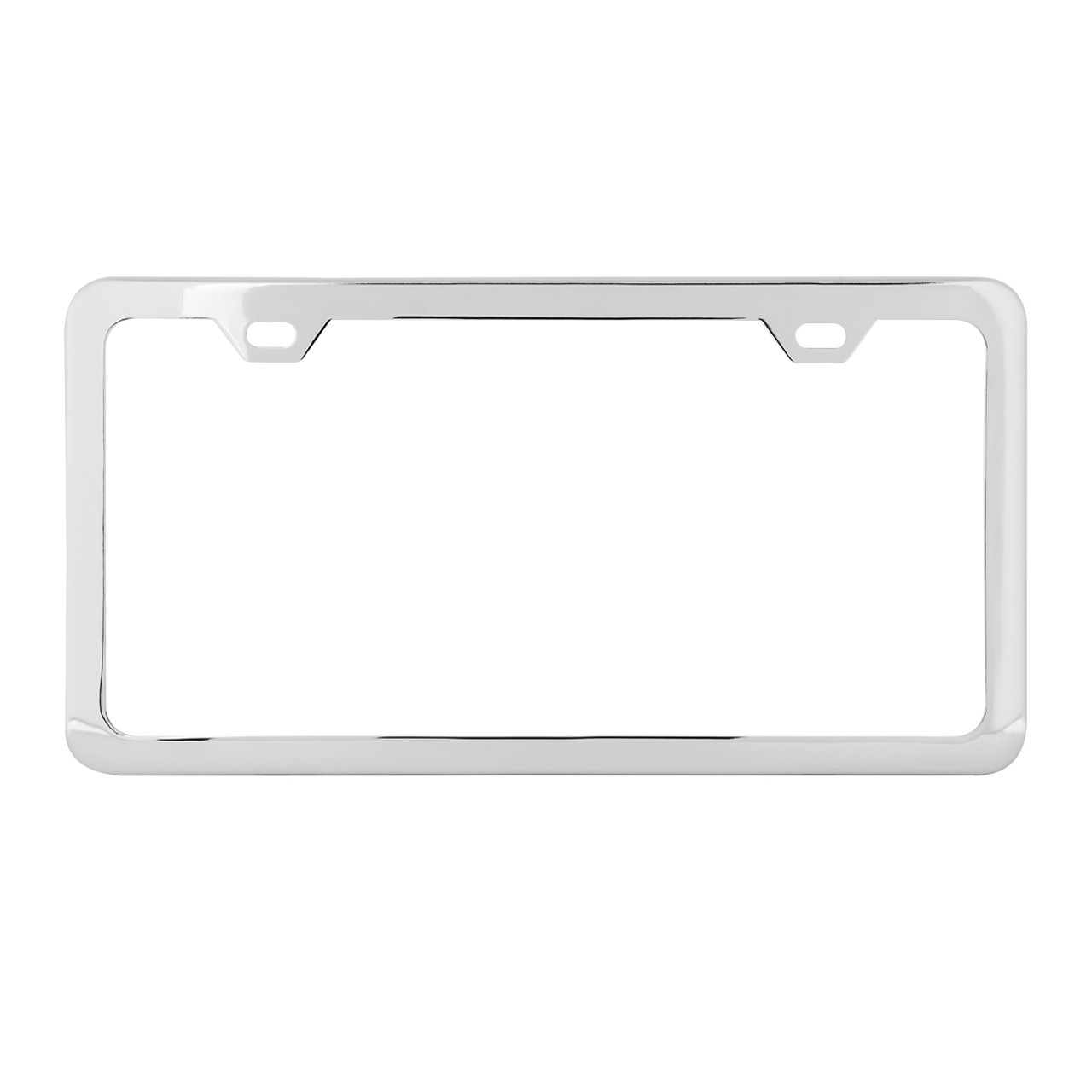 Chrome Plated 2 Pin Hole w/9/16" thick License Plate Frame