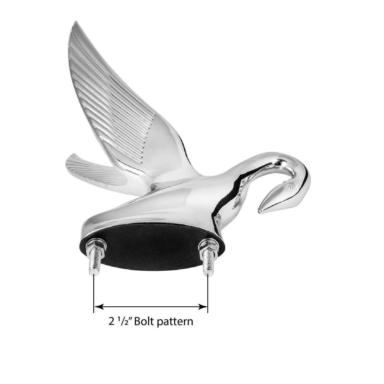 Original Style Classic Swan Hood Ornament Chrome or Black