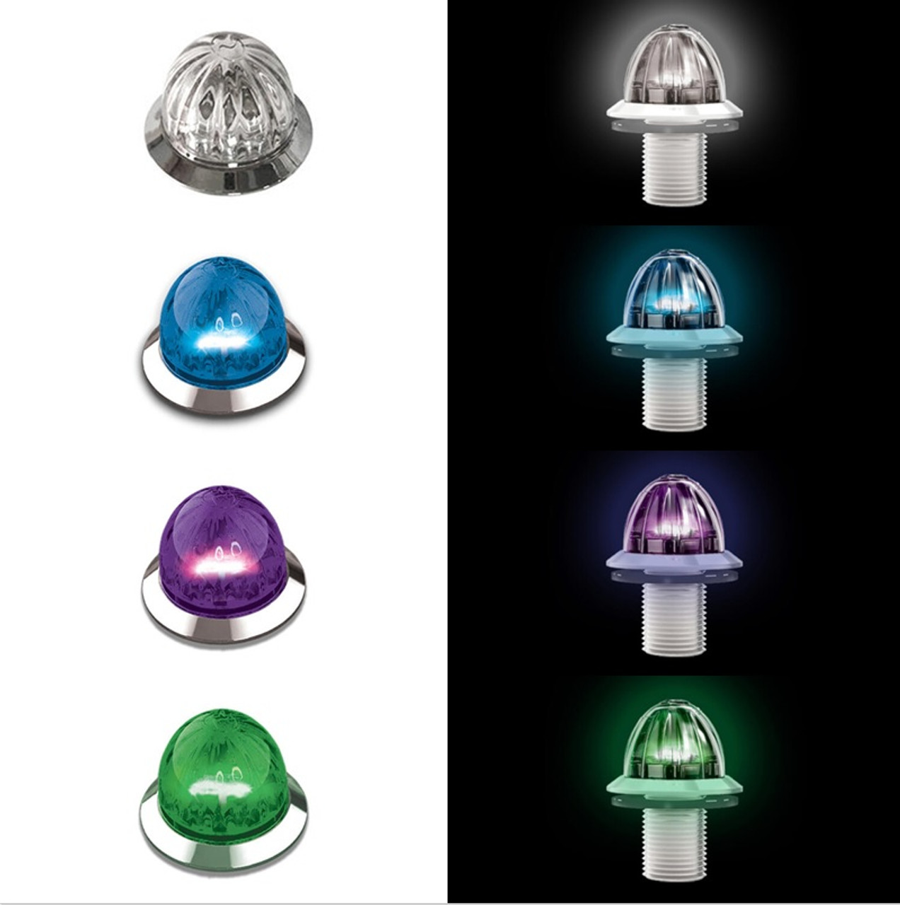 3/4" Assorted Color Mini Watermelon Hero LED Light 8 Pack