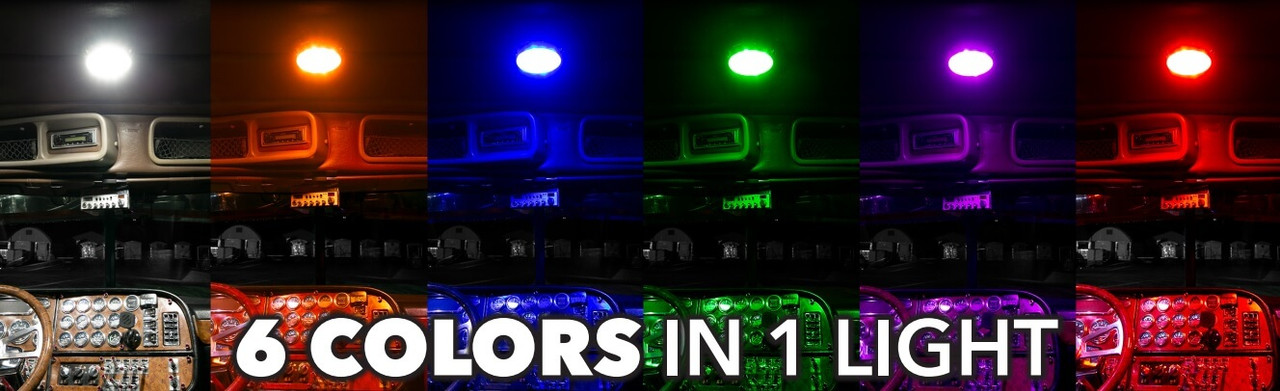 Peterbilt 6 Colors LED Interior Projector Dome Cab Light