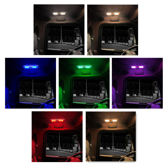 2006+ Peterbilt 7 Color LED Interior Projector Dome & Map Cab Light