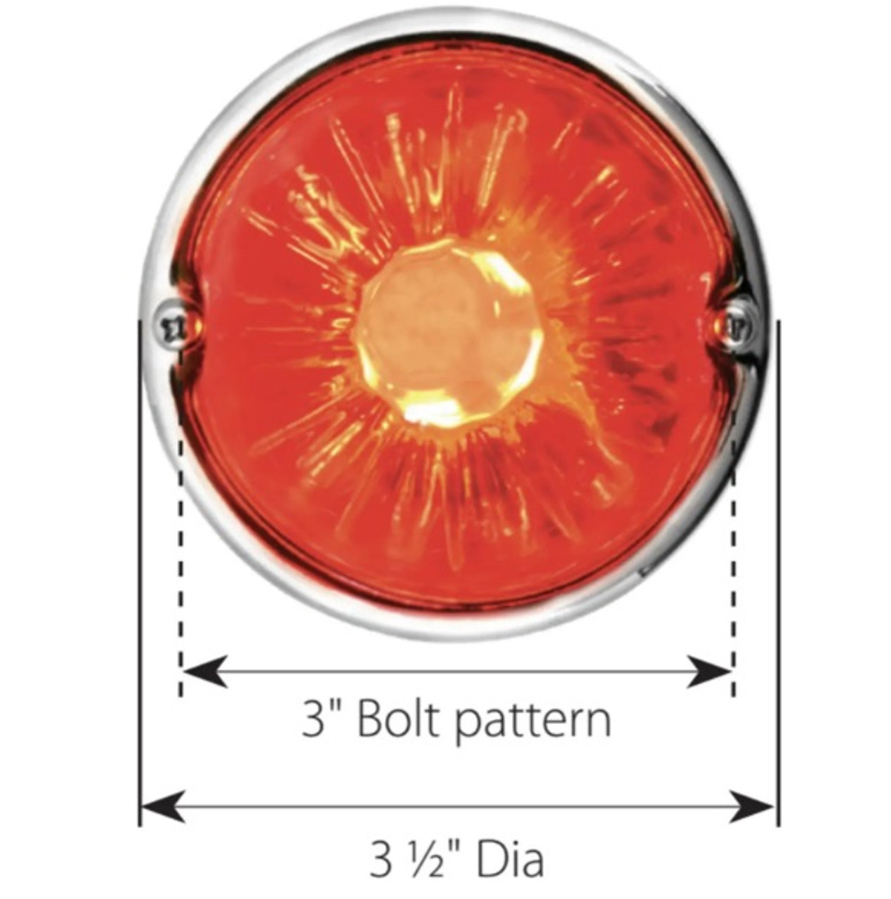 3.5″ Classic Watermelon Glass+ Plus Lens & Stainless Steel Customizable Kit - Bulb is not included